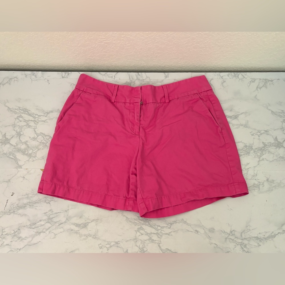 Ann Taylor Loft Mid Rise Chino Shorts Women’s Size 4 Hot Pink 100% Cotton​